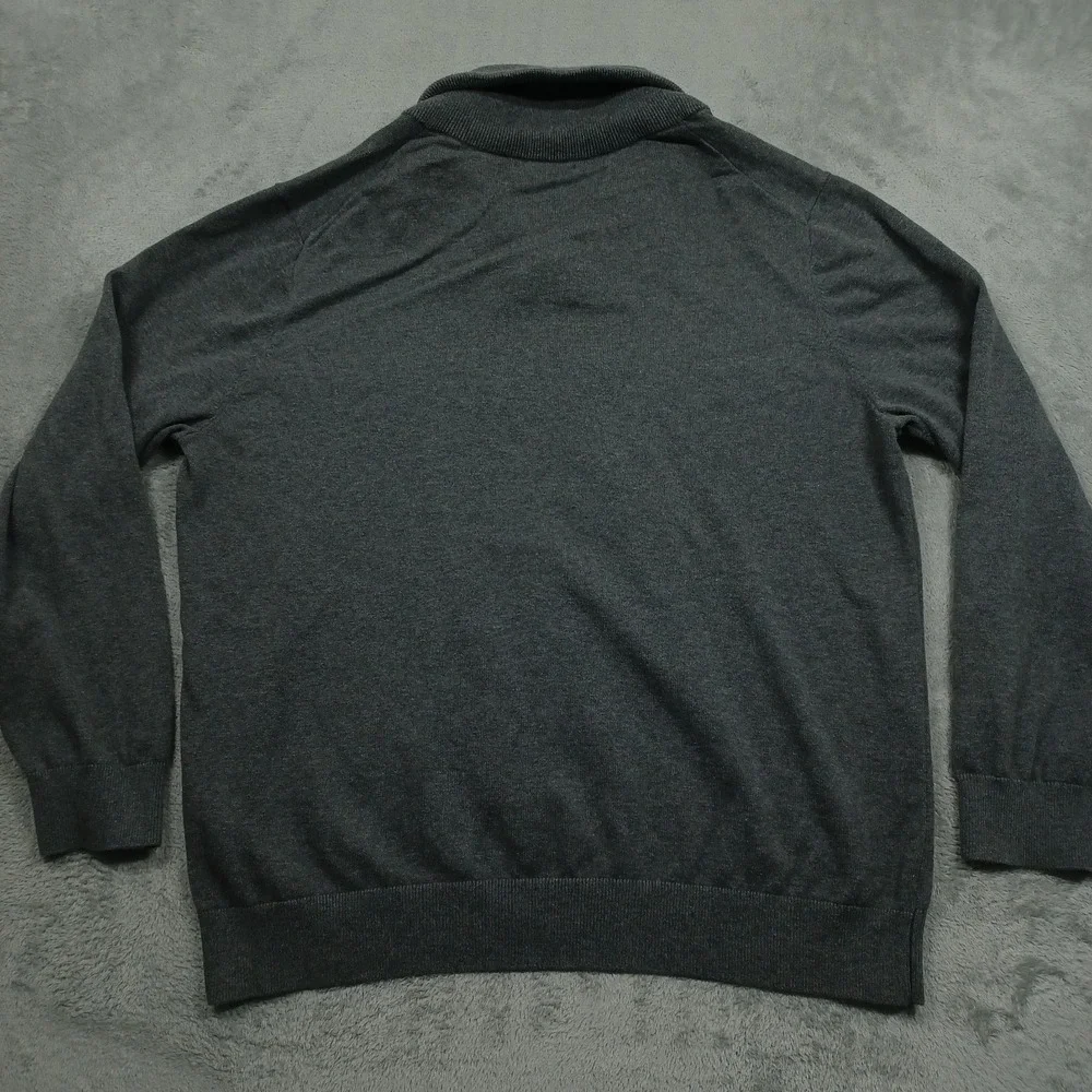 Banana Republic Sweater Mens XL Gray Cowl Neck Preppy‎ Pullover Knit